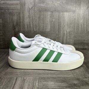 Adidas VL Court 3.0 Women's size 8 White Green Casual Shoes ID9069